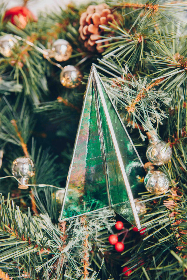 staande kerstboom groen glas