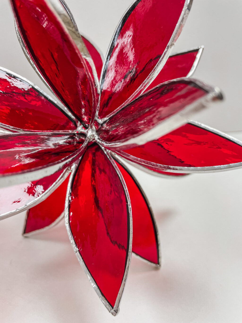 vintage flower ruby red