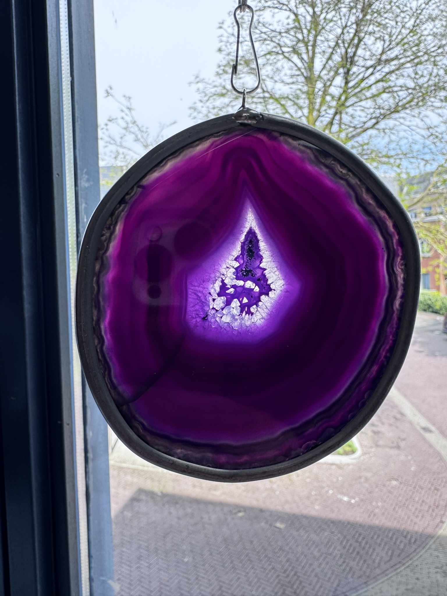 Agaat schijf hanger #15