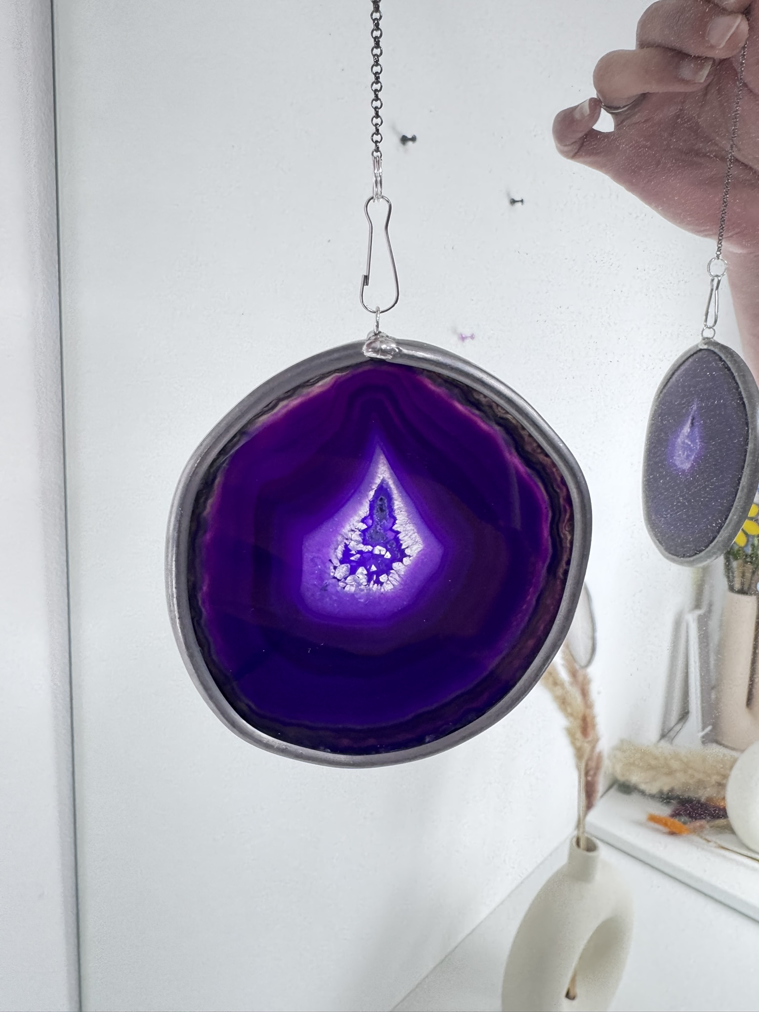 Agaat schijf hanger #15 - Afbeelding 2