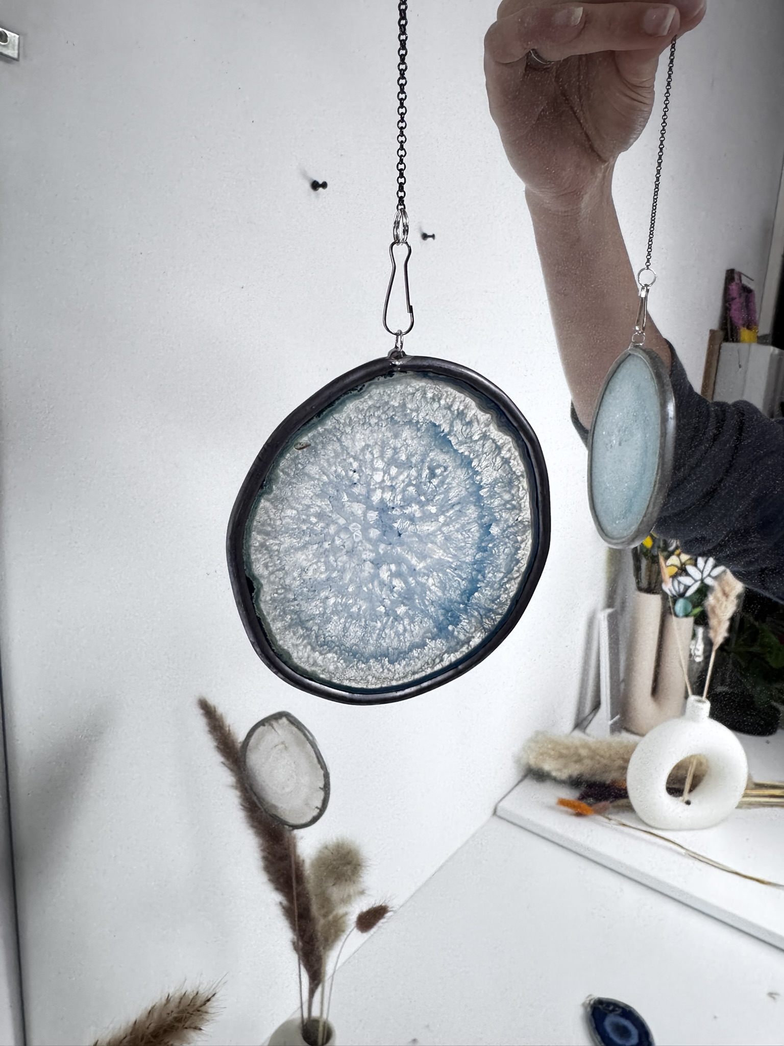 Agaat schijf hanger #17 - Afbeelding 5