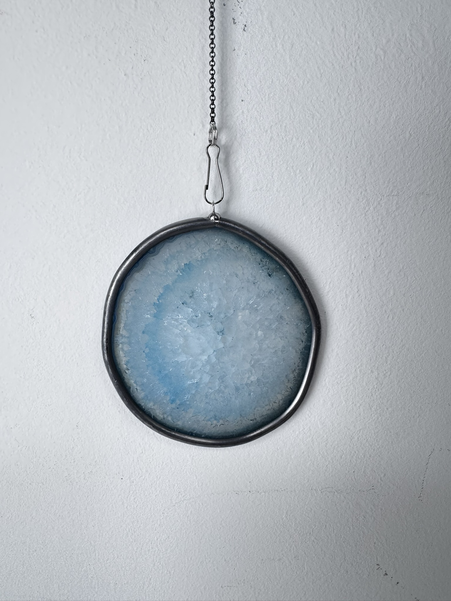 Agaat schijf hanger #17