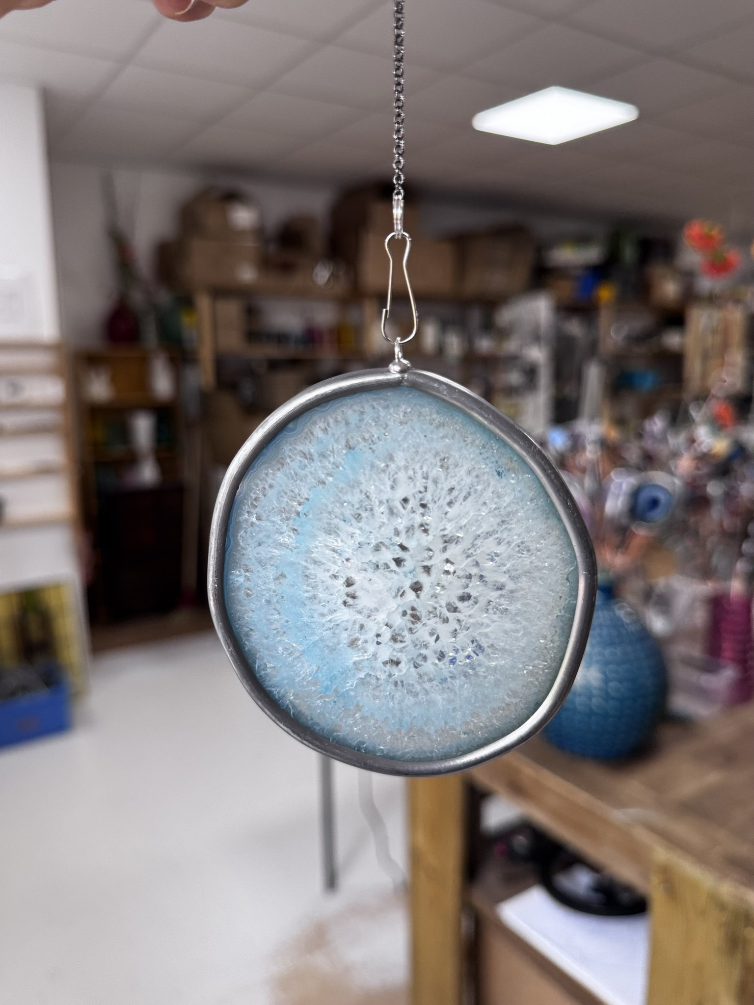 Agaat schijf hanger #17 - Afbeelding 2