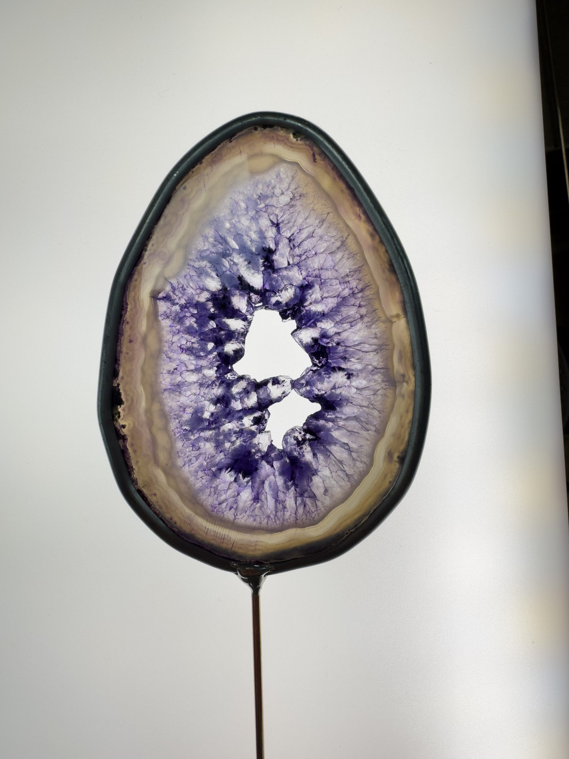 Agaat schijf op steel #4