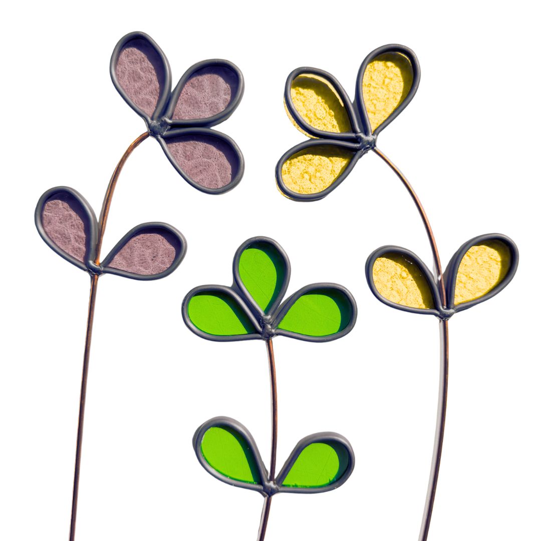 glas in lood bloem blush branch