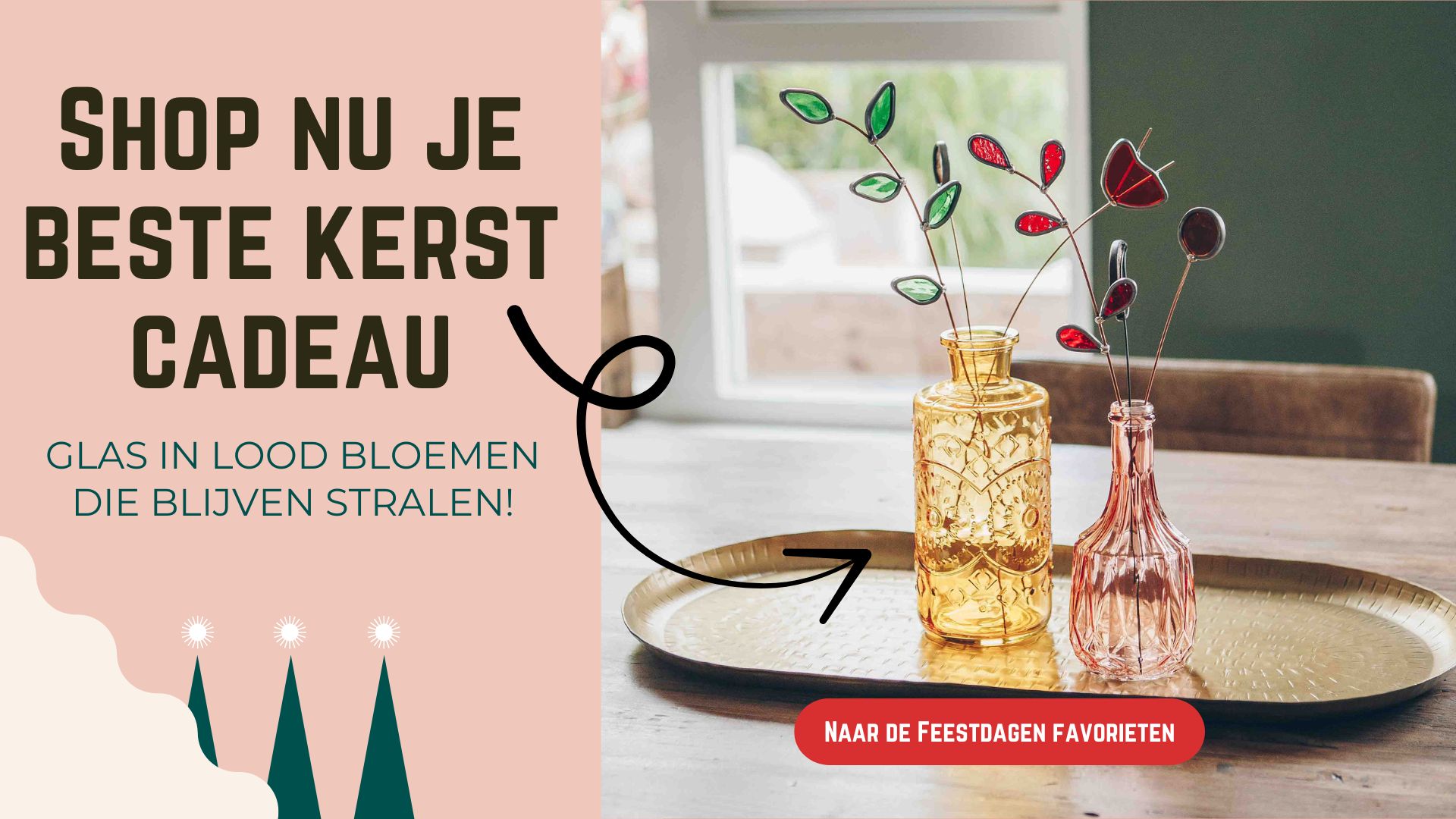 beste kerstcadeau glazen bloemen