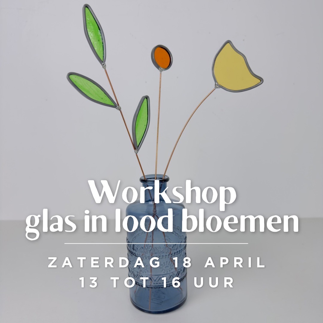 Workshop glas in lood bloemen