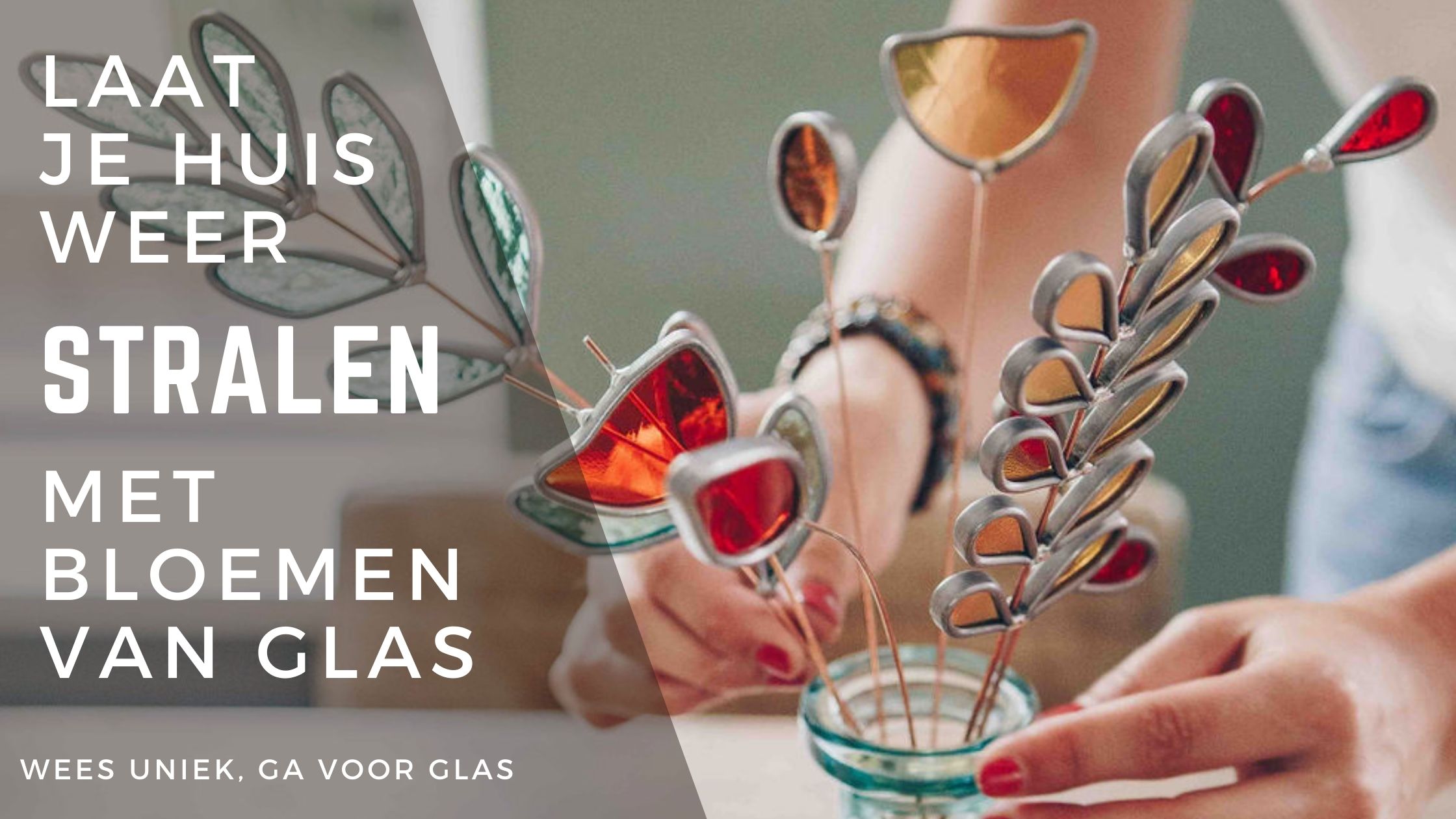 glas in lood bloemen