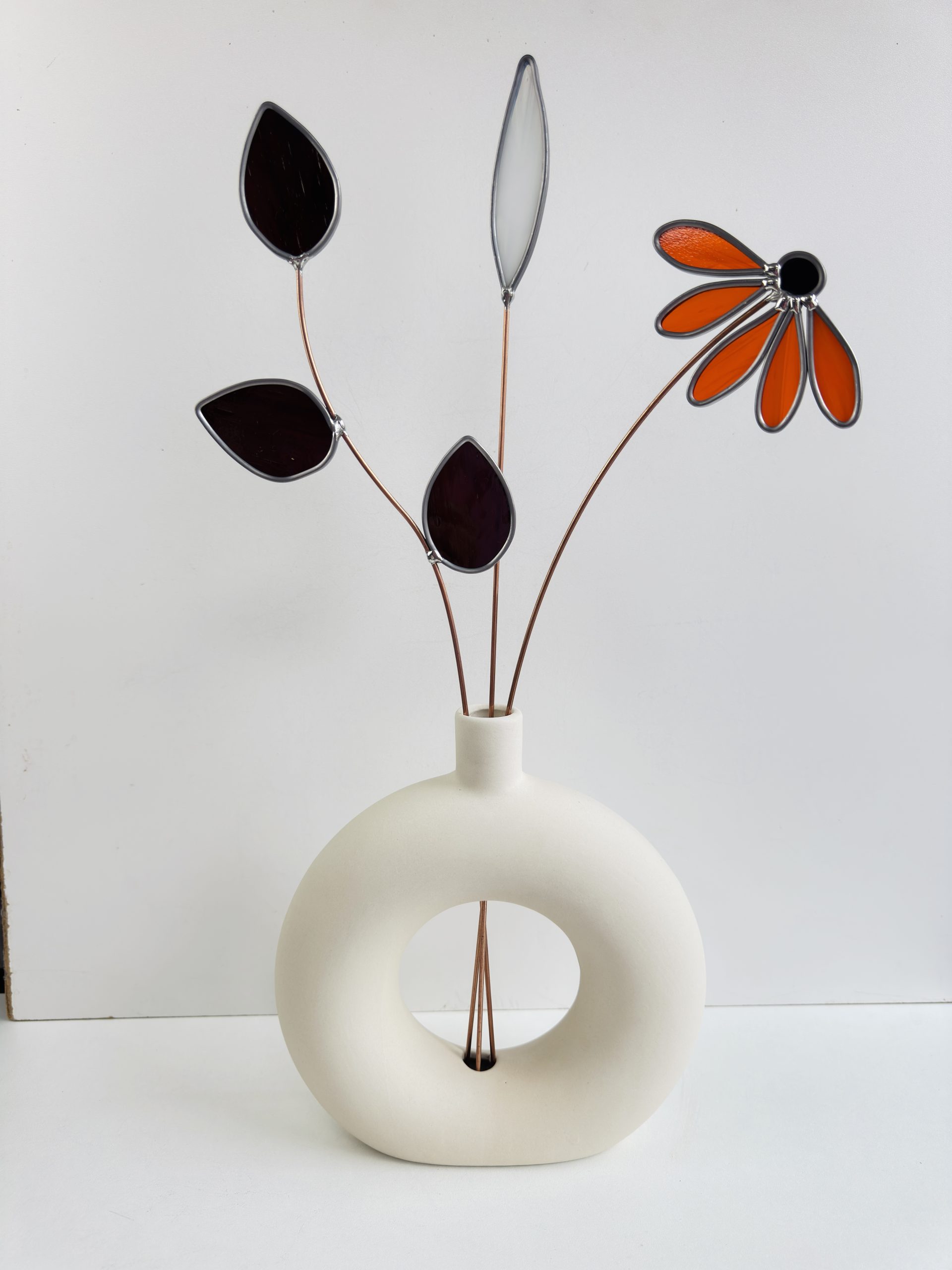 Boeket Glazen Bloemen In Vaas 'Fall Selection' - Afbeelding 5