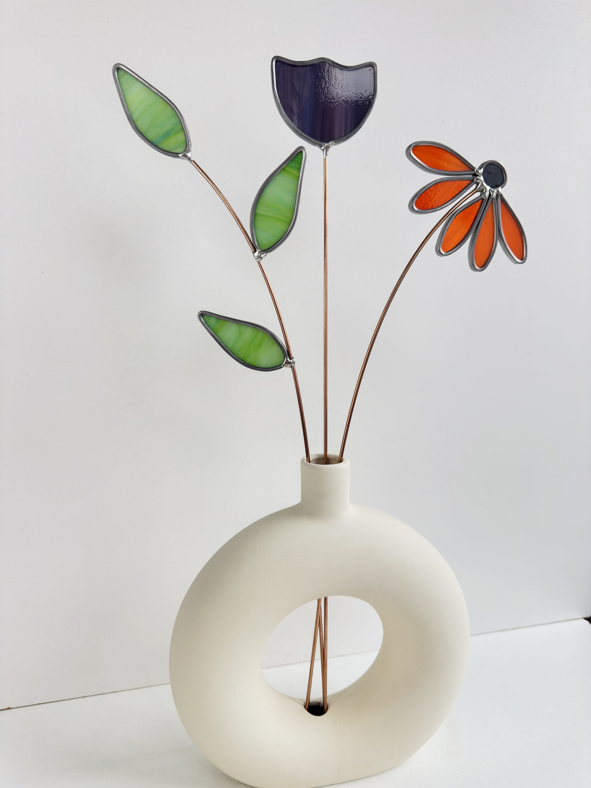 Boeket Glas In Lood Bloemen In Vaas Summer Selection (1)